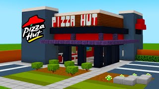 Minecraft Tutorial: How To Make A Modern Pizza Hut "2021 City Build"
