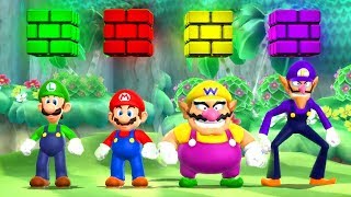 Mario Party 9 - Minigames - Mario vs Luigi vs Wario vs Waluigi