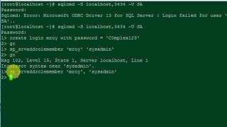 Create new user with sysadmin in SQL Server on Linux