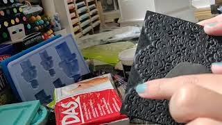 How to emboss clay easily and use up left over bits of clay