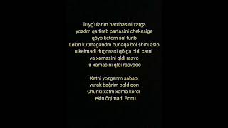 Axror Alixonov - Bonuni yigiti bor | text lyrics