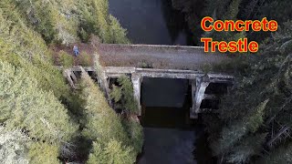 Hidden Abandoned Rail Trestle Built of Concrete Exploring Northwestern Ontario