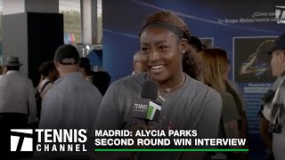 Alycia Parks Reunited With Dad On Tour | 2023 Madrid Second Round Win Interview