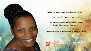 In Loving Memory of Jane Flavius Hinds