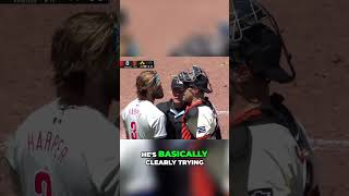 Benches clear after Bryce Harper nearly gets hit in the head