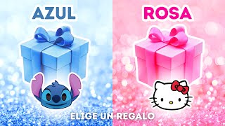 ELIGE TU REGALO 🎁 AZUL O ROSA 💙💗 Desafío de 2 Cajas de Regalo 😱 Elige 1 Regalo de 2