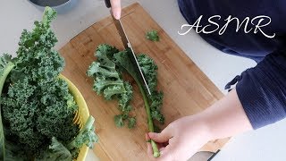 ASMR: Cooking, chopping and washing vegetables | no talking.