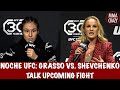 Alexa Grasso vs. Valentina Shevchenko 2 talk rematch for Noche UFC Highlights