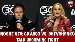 Alexa Grasso vs. Valentina Shevchenko 2 talk rematch for Noche UFC Highlights