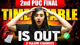 2nd PUC Final Time Table Is Out🚨🚨 | Check Out the Two Major Changes😱  #2ndpuc #2ndpucboardexam