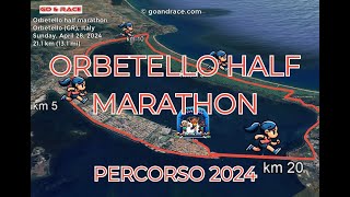 Orbetello half marathon (2024): vola sul percorso della mezza-maratona! Video del percorso.