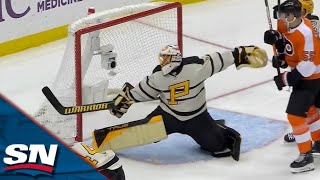 Penguins' Casey DeSmith Makes Incredible Stick Save To Rob Tippett Of Game-Tying Marker