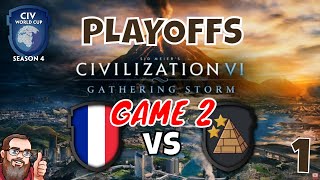 CWC Season 4 Playoffs - Best of 3 | Game 2: Ulysse vs Pyramid | Civ World Cup | Civ 6 MP | Part 1