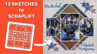 Flip Through 12 Creative Sketch Ideas Using Cross Stitches Template
