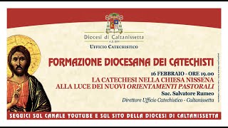 FORMAZIONE DIOCESANA DEI CATECHISTI