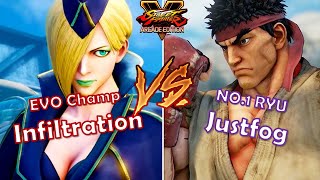 SFV AE S4 ◆ IFILTRATION (falke) vs JUSTFOG (Ryu) Ranked match