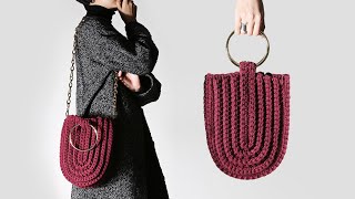 골드링을 더한 스타일링 코바늘 뜨개질 가방뜨기 / Crochet Tote Bag Tutorial