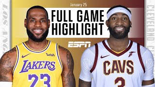 Los Angeles Lakers vs. Cleveland Cavaliers [FULL GAME HIGHLIGHTS] | NBA on ESPN
