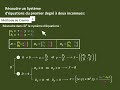 méthode de cramer résoudre un système d équations