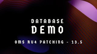OMS PATCHING - 13.5