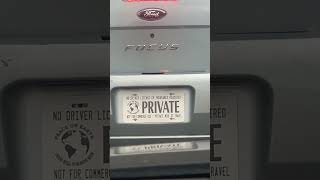 #No #Drivers #License #Required#Private#License #Plate