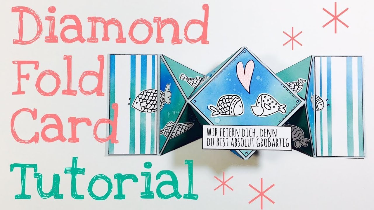 Diy Diamond Fold Card Tutorial Deutsch Youtube