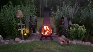 The Blue Rooster Prairie Fire Chiminea