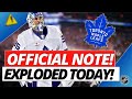 EXCLUSIVE NEWS! THAT WAS CHILLING! NOBODY EXPECTED THIS! TORONTO MAPLE LEAFS NEWS TODAY! NHL NEWS!