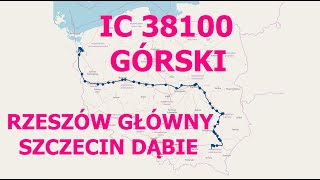 IC 38100 GÓRSKI  : RZESZÓW GŁOWNY - SZCZECIN DĄBIE ; EU160-003/019 szlak 981 km