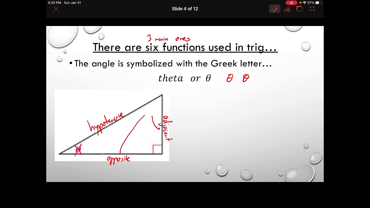 Day 69 - 4.2 Lecture Notes (Trigonometric Functions Of Acute Angles ...