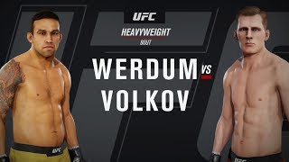 Fabricio Werdum vs Alexander Volkov - Fight Prediction/Simulation (EA Sports UFC 3)
