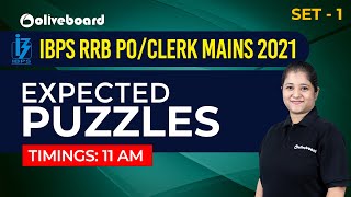 IBPS RRB PO/Clerk Mains 2021 | Reasoning | Expected Mains Level Puzzles | Set - 1@OliveboardApp​