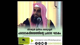 പരലോക വിജയത്തിന്റെ പ്രധാന ഘടകം(സിറാജുൽ ഇസ്‌ലാം ബാലുശ്ശേരി)