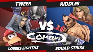 The Comeback Squad Strike Top 8 - Tweek Vs. Riddles - SSBU Ultimate Tournament