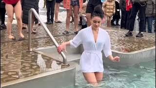 Beautiful Ladies ❤️on Orthodox Epiphany bathing -7 °C 🥶 2022
