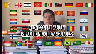 Mexican Polyglot Practicing 38 Languages