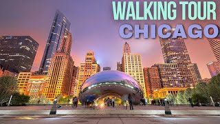 4K Walking Tour Cloud Gate to Plaza of the Americas/ November 11, 2024 / City sounds