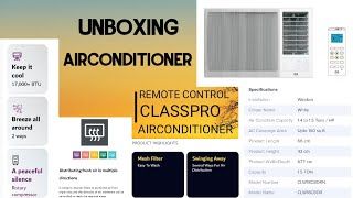 UNBOXING New CLASSPRO remote control Airconditioner brought at NOON online with 4 payments w/ TABBY.