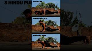 Pushups Vs Hindu Pushups Vs Hanuman Dand🕉 #pushups #hanuman #workout #strength #power