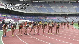 女子A 3000m 予選 1組 第49回ジュニアオリンピック陸上競技大会