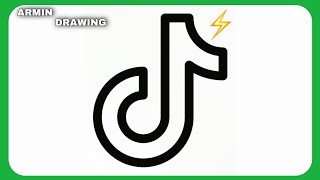 كيف ترسم شعار تيك توك سهل خطوة بخطوة|How to Draw a Tik Tok Logo Easy Step by Step