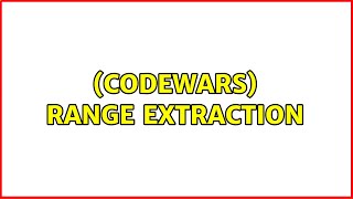 (Codewars) Range Extraction