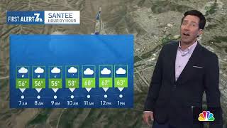 April 25, 2024 | Early shower chance, cool afternoon | San Diego Weather Today