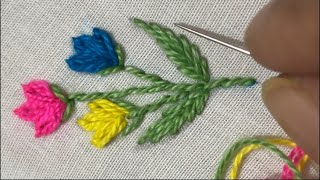 easy and beautiful flower embroidery/ flower embroidery designs for dresses