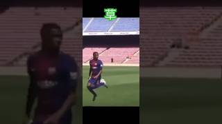 デンベレ　リフティング下手　Dembele isn’t good at football.