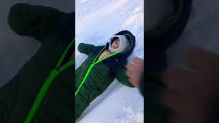 Canada Winter Slide On The Snow Pile ❄️☃️🏂 🏔️ #shorts #snow #slide #funny #fun #ice #happy #winter