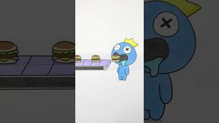 The sweet life of blue / Rainbow Friends paper animation #shorts #youtubeshorts #rainbowfriends