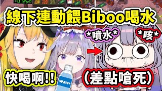 正式線下連動Kaela媽媽餵Biboo喝水？結果太多水了害Biboo差點嗆死?! 兩人準確的身高差www【Koseki Bijou】【Kaela Kovalskia】【Hololive 中文精華】