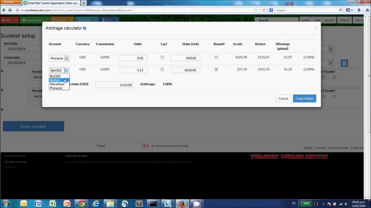 Smart Bet Tracker - Lesson 09 - Placing A Surebet (arbitrage) - YouTube