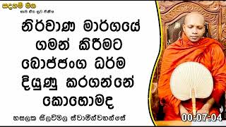 බොජ්ඣංග ධර්ම දියුණු කර ගන්නේ කොහොමද?116 Ven Hasalaka Seelawimala Thero